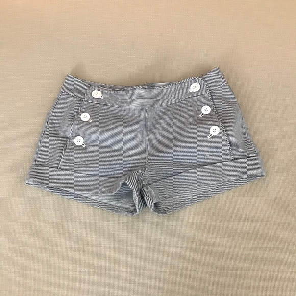 Aritzia: Talula navy/white striped shorts - Picture 2 of 5